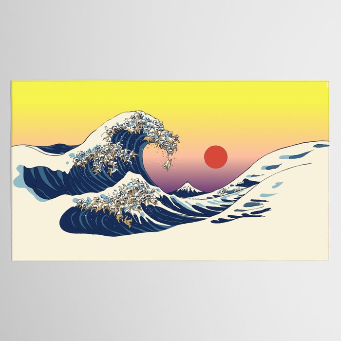 The Great Wave Of  Cat Tablecloth Gallery Image 2