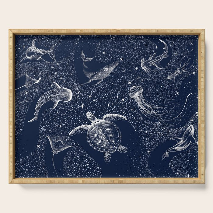 Cosmic Ocean Serving Tray Gallery Image 1