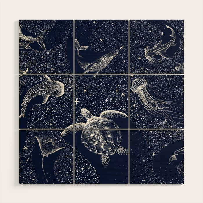 Cosmic Ocean Wood Wall Art Gallery Image 1