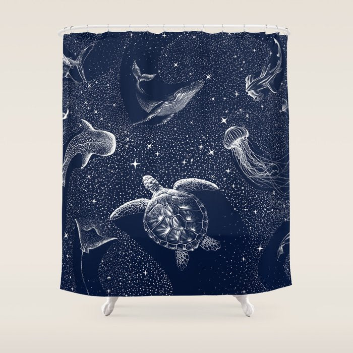 Cosmic Ocean Shower Curtain Gallery Image 1