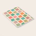 Vintage flower postage stamp pattern Notebook Gallery Image 3