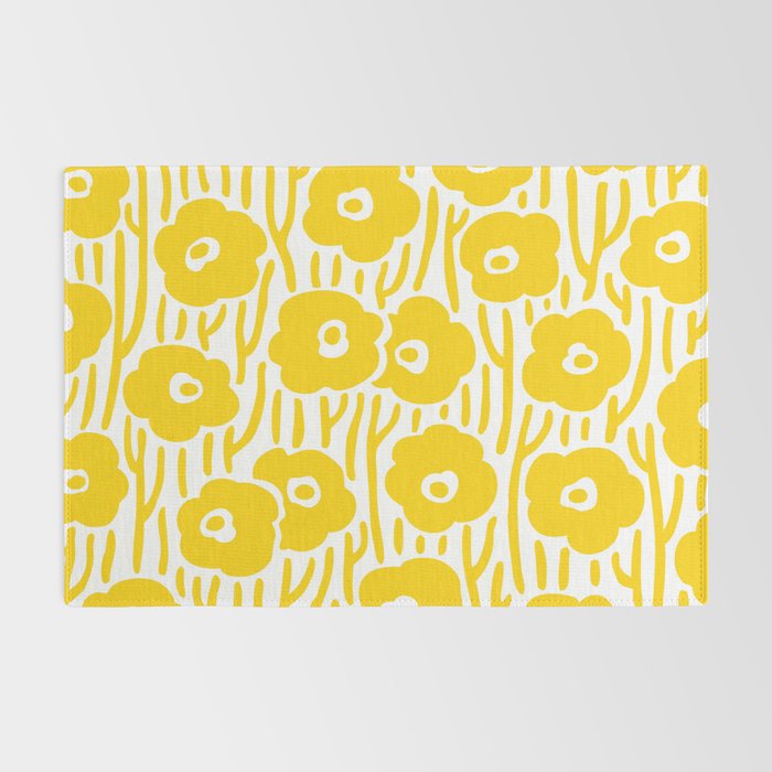 Wild Flowers Yellow Rug Gallery Image 2