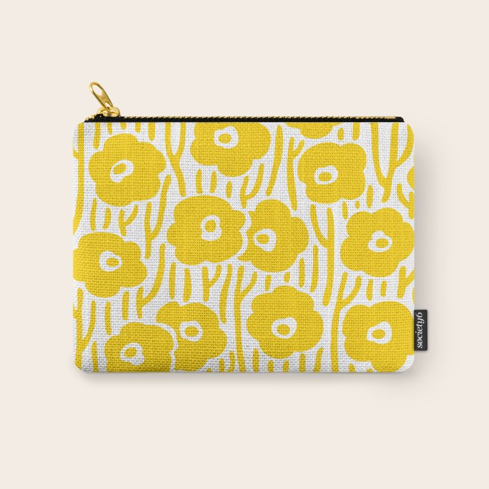Wild Flowers Yellow Carry All Pouch Gallery Image 1