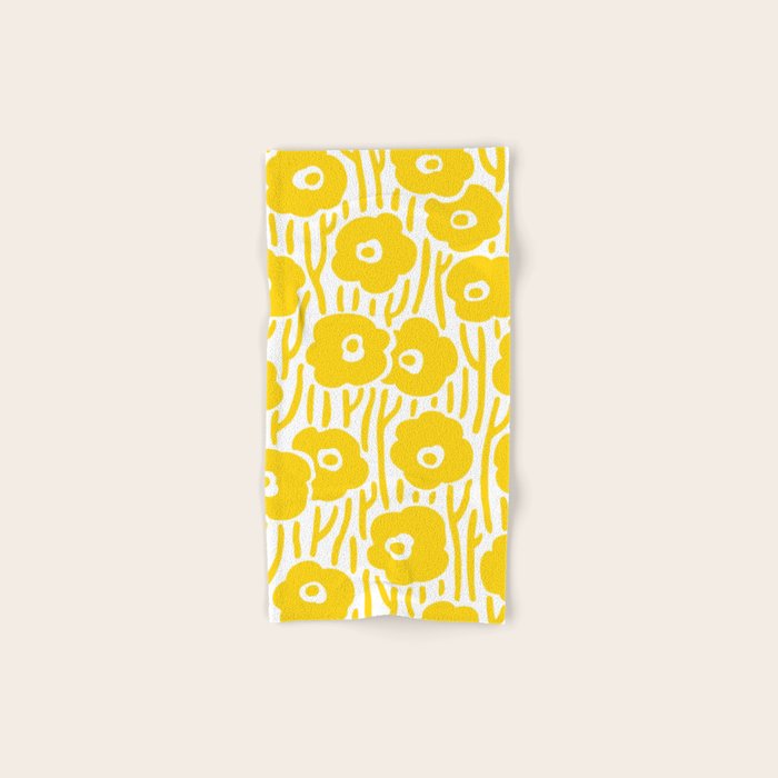 Wild Flowers Yellow Bath Towel Gallery Image 1