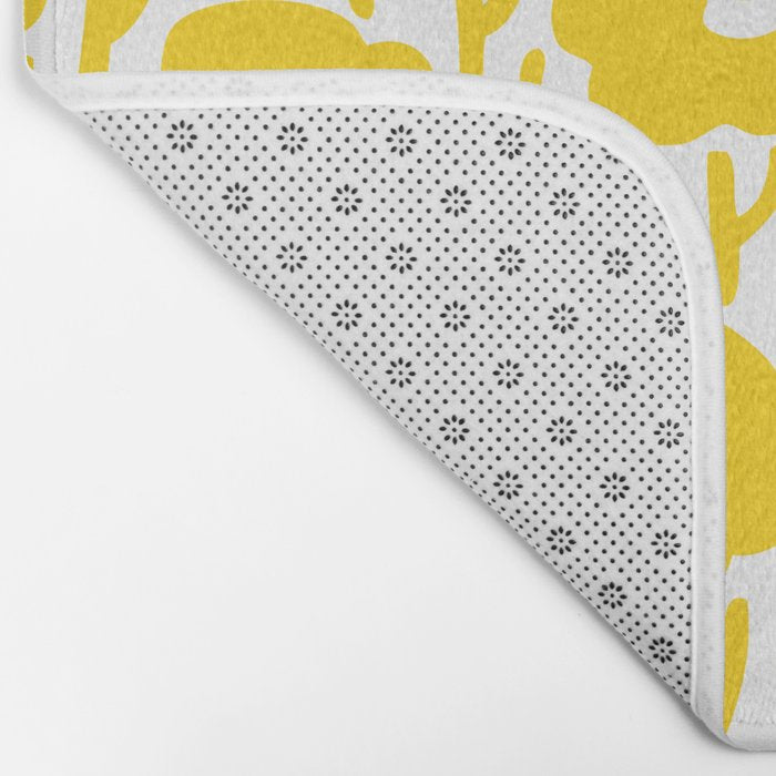 Wild Flowers Yellow Bath Mat Gallery Image 2