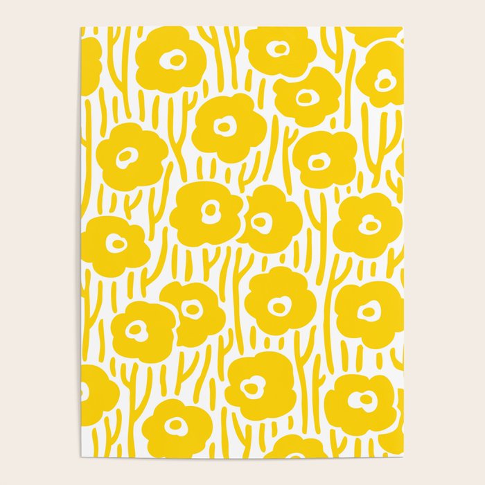 Wild Flowers Yellow Poster Gallery Image 4