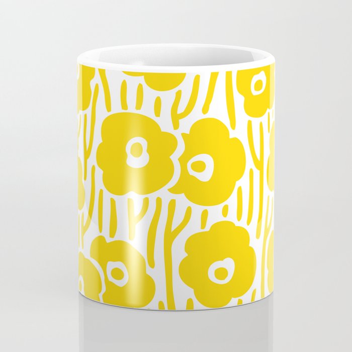 Wild Flowers Yellow Coffee Mug Gallery Image 4