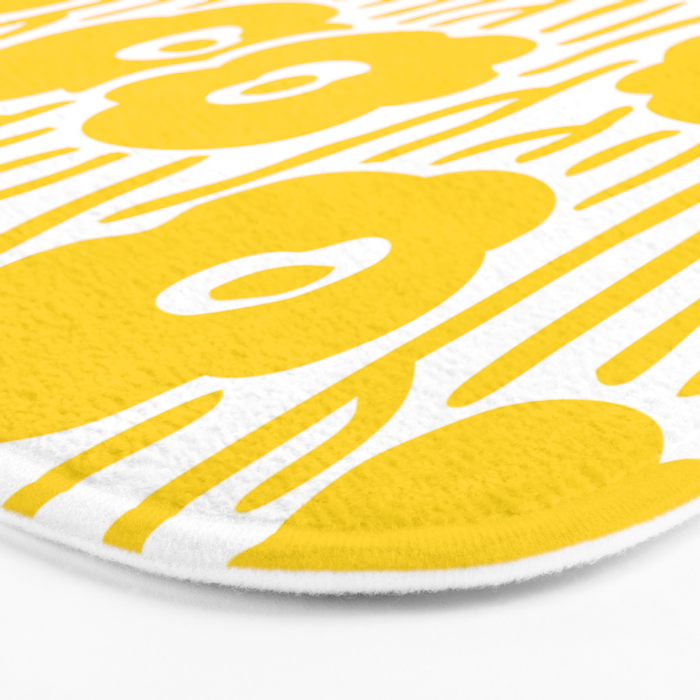 Wild Flowers Yellow Bath Mat Gallery Image 3