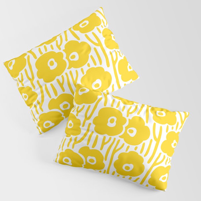 Wild Flowers Yellow Pillow Sham Gallery Image 3