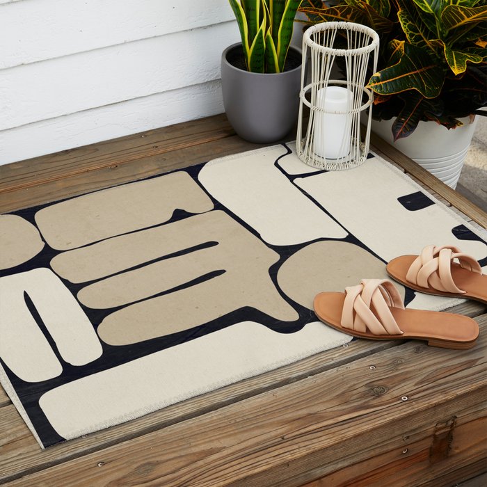 Modern Abstract Minimal Shapes 163 Outdoor Rug Gallery Image 2