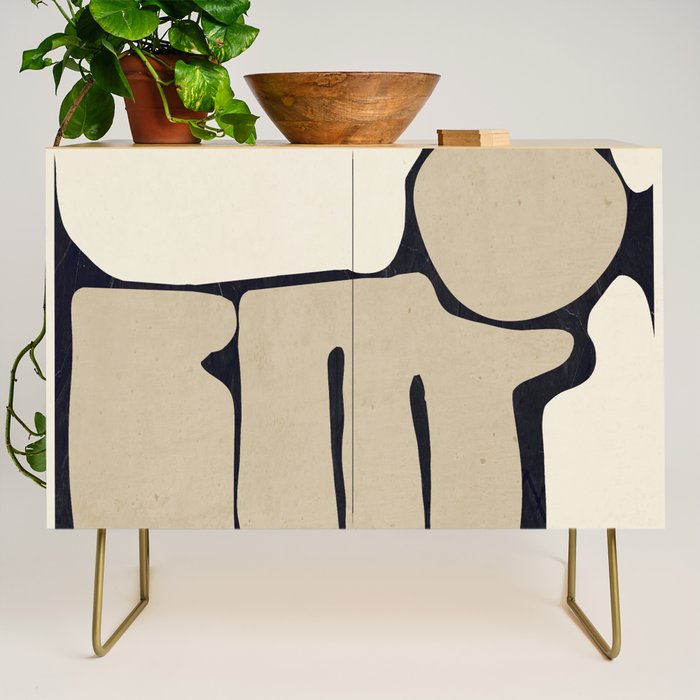 Modern Abstract Minimal Shapes 163 Credenza Gallery Image 1