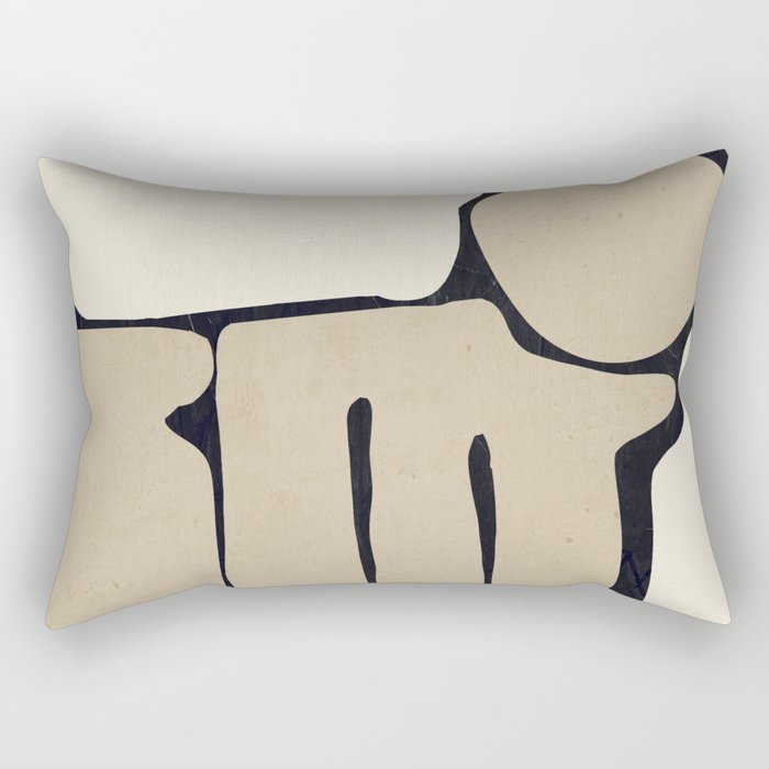 Modern Abstract Minimal Shapes 163 Rectangular Pillow Gallery Image 1