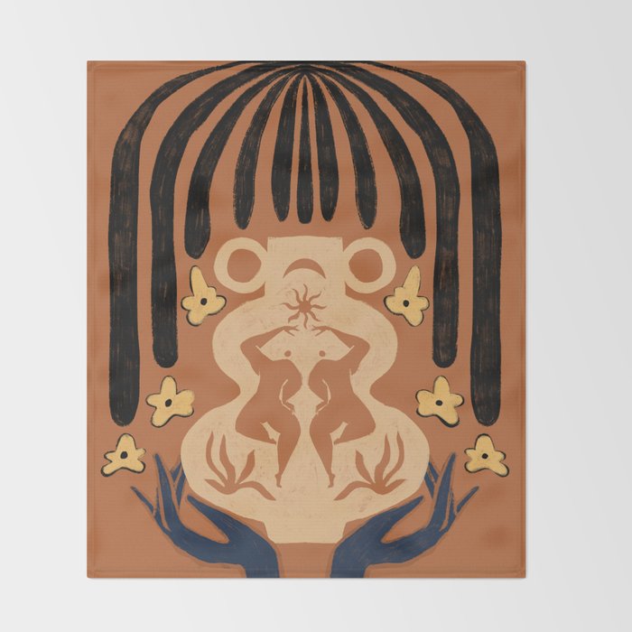 Sun And Moon  Throw Blanket Gallery Image 2