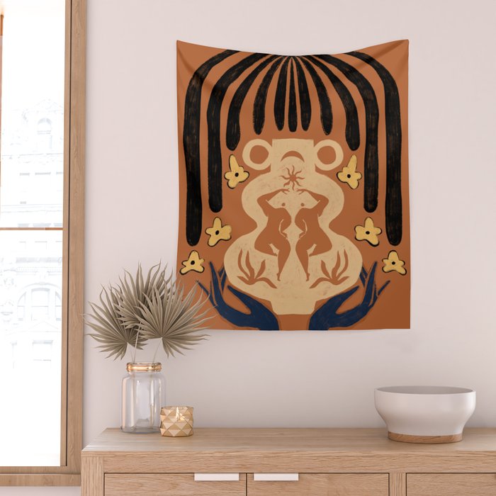 Sun And Moon  Wall Tapestry Gallery Image 2
