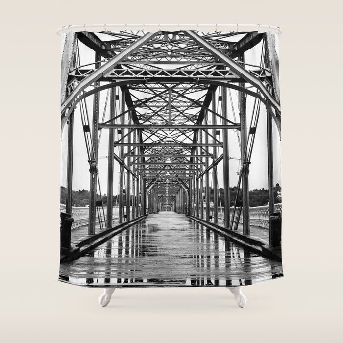 Walnut Street Bridge No. 10 Architectural Chattanooga Photography Shower Curtain Gallery Image 1