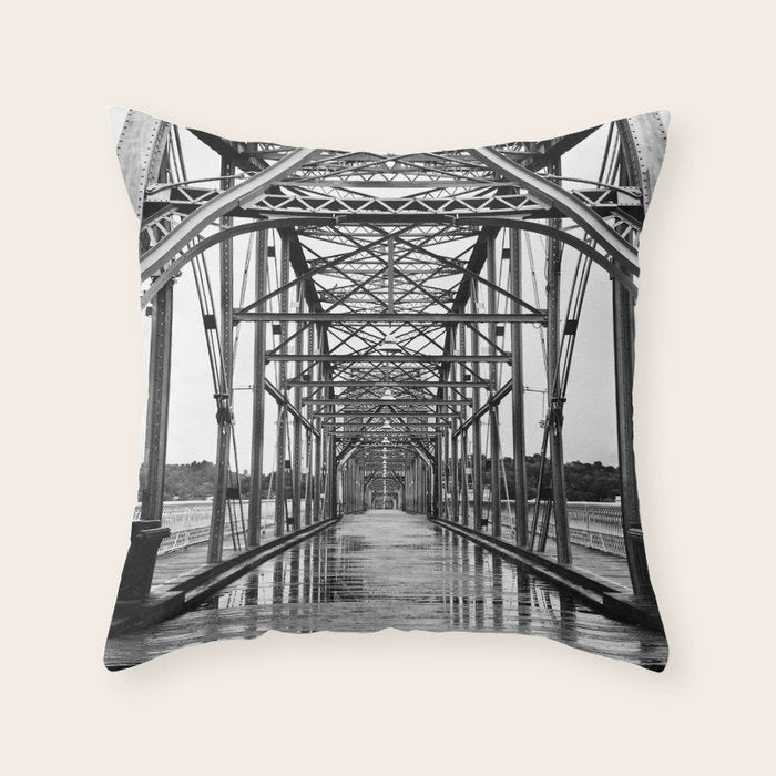 Walnut Street Bridge No. 10 Architectural Chattanooga Photography Throw Pillow Gallery Image 1