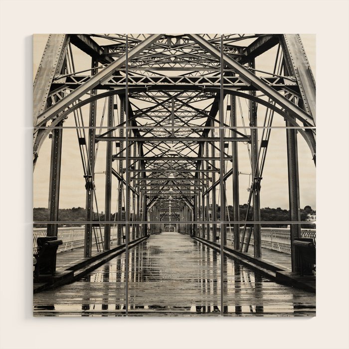 Walnut Street Bridge No. 10 Architectural Chattanooga Photography Wood Wall Art Gallery Image 1