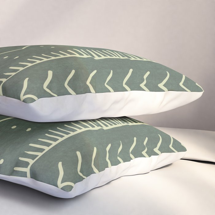 Moroccan Stripe in Leaf Green Pillow Sham Gallery Image 3