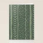 Moroccan Stripe in Leaf Green Stationery Card Gallery Image 2