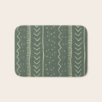 Moroccan Stripe in Leaf Green Bath Mat Gallery Image 1