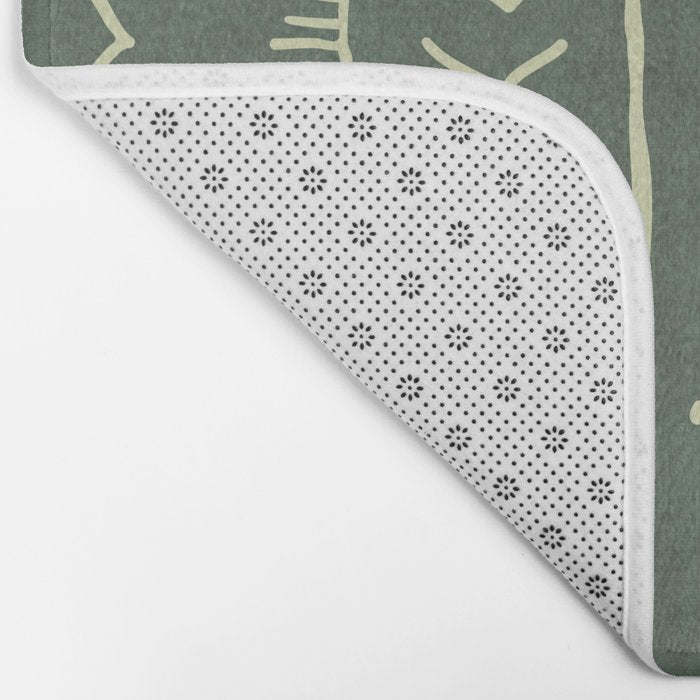 Moroccan Stripe in Leaf Green Bath Mat Gallery Image 2