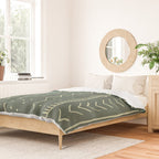 Moroccan Stripe in Leaf Green Duvet Cover Gallery Image 2