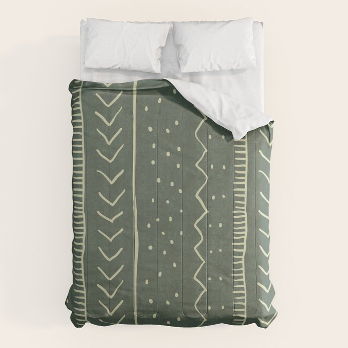 Moroccan Stripe in Leaf Green Comforter Gallery Image 6