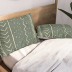 Moroccan Stripe in Leaf Green Pillow Sham Gallery Image 2