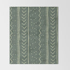 Moroccan Stripe in Leaf Green Throw Blanket Gallery Image 2