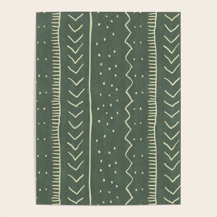 Moroccan Stripe in Leaf Green Poster Gallery Image 4