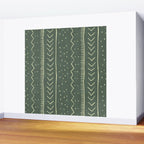 Moroccan Stripe in Leaf Green Wall Mural Gallery Image 2