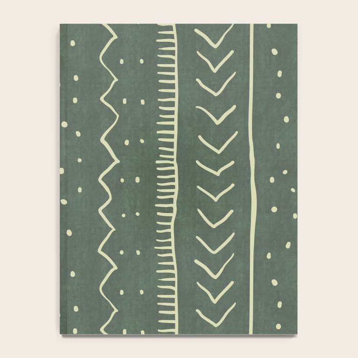 Moroccan Stripe in Leaf Green Notebook Gallery Image 4
