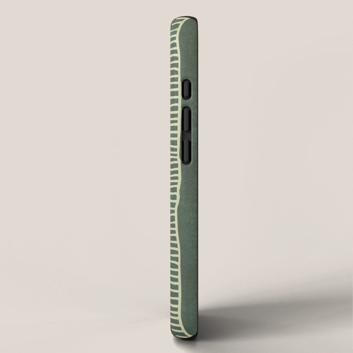 Moroccan Stripe in Leaf Green iPhone Case Gallery Image 2