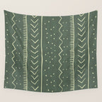 Moroccan Stripe in Leaf Green Wall Tapestry Gallery Image 4
