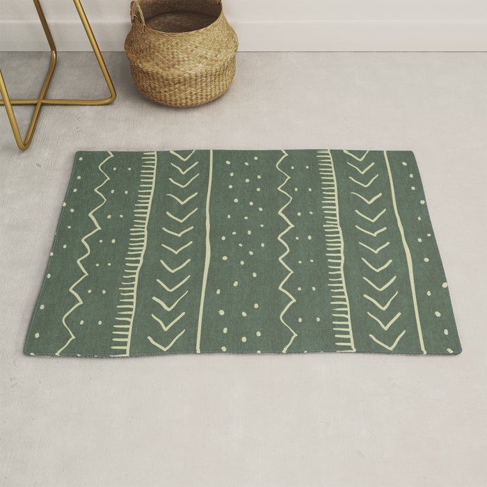 Moroccan Stripe in Leaf Green Rug Gallery Image 1