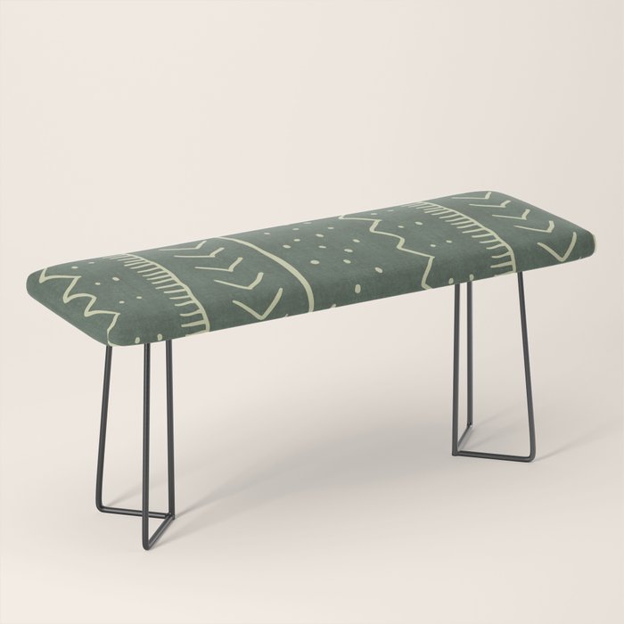 Moroccan Stripe in Leaf Green Bench Gallery Image 1
