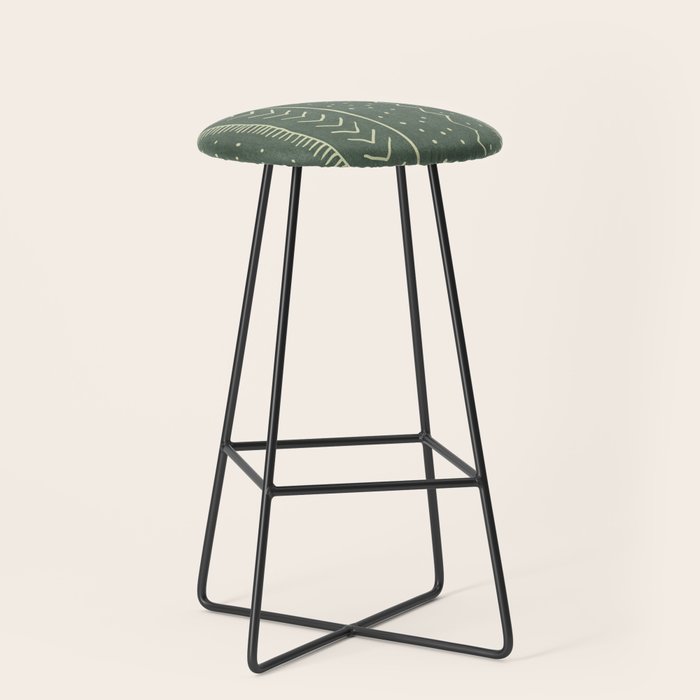 Moroccan Stripe in Leaf Green Stool Gallery Image 1