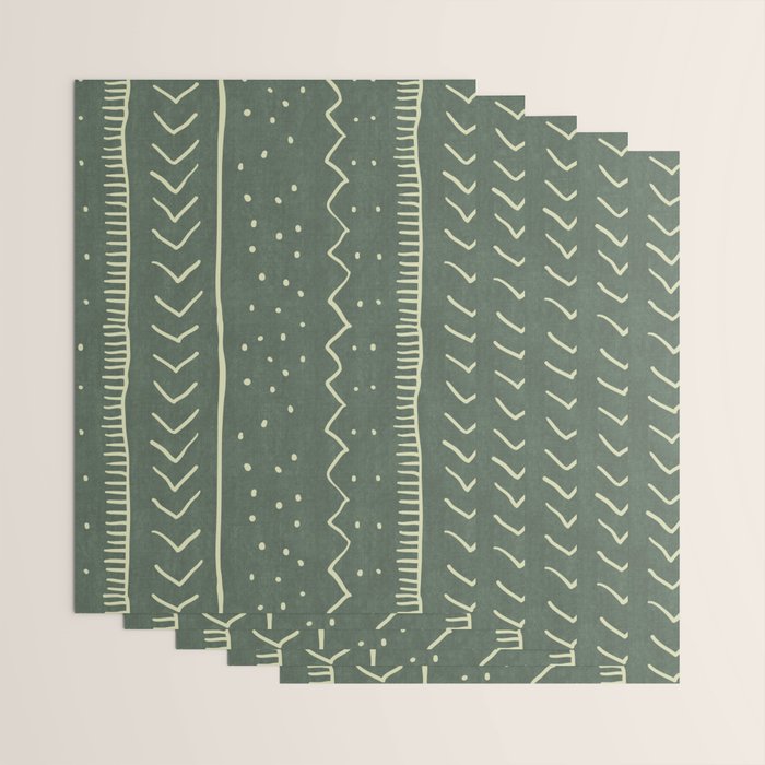 Moroccan Stripe in Leaf Green Wrapping Paper Gallery Image 3