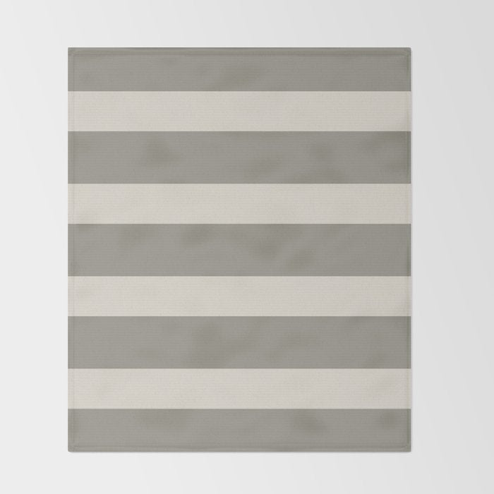 Neutral Maxi Stripes Throw Blanket Gallery Image 2