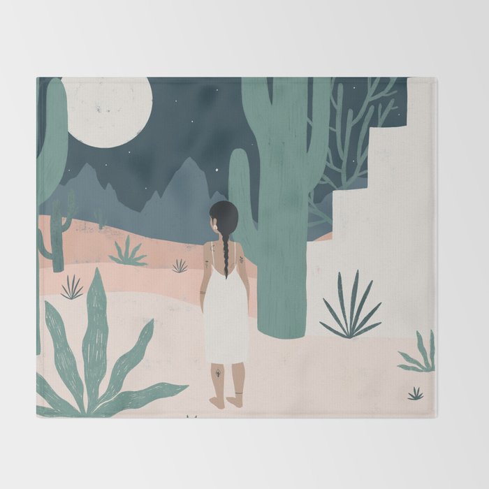sonoran siren Throw Blanket Gallery Image 2