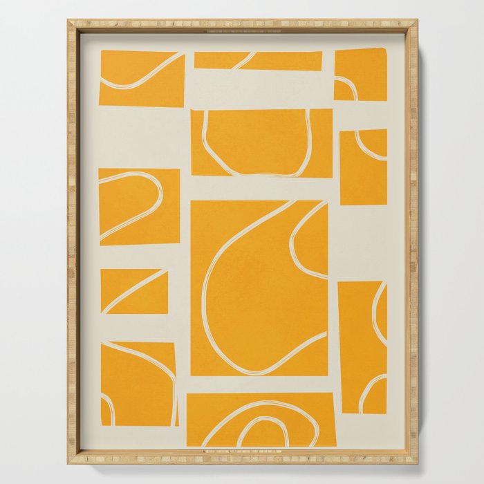 Abstract Pathways 2 Serving Tray Gallery Image 1