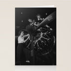 WWII aircraft engine installation by female workers inspirational black and white photograph   Stationery Card Gallery Image 2