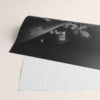 WWII aircraft engine installation by female workers inspirational black and white photograph   Wrapping Paper Gallery Image 2