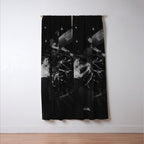 WWII aircraft engine installation by female workers inspirational black and white photograph   Window Curtain Gallery Image 3