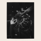 WWII aircraft engine installation by female workers inspirational black and white photograph   Poster Gallery Image 4