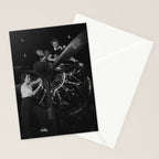 WWII aircraft engine installation by female workers inspirational black and white photograph   Stationery Card Gallery Image 2