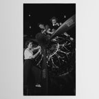 WWII aircraft engine installation by female workers inspirational black and white photograph   Tablecloth Gallery Image 2