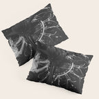WWII aircraft engine installation by female workers inspirational black and white photograph   Pillow Sham Gallery Image 3