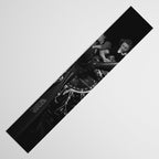 WWII aircraft engine installation by female workers inspirational black and white photograph   Table Runner Gallery Image 3