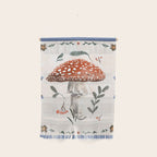 Whimsical Red Mushroom with Floral Border  Wall Hanging Gallery Image 1